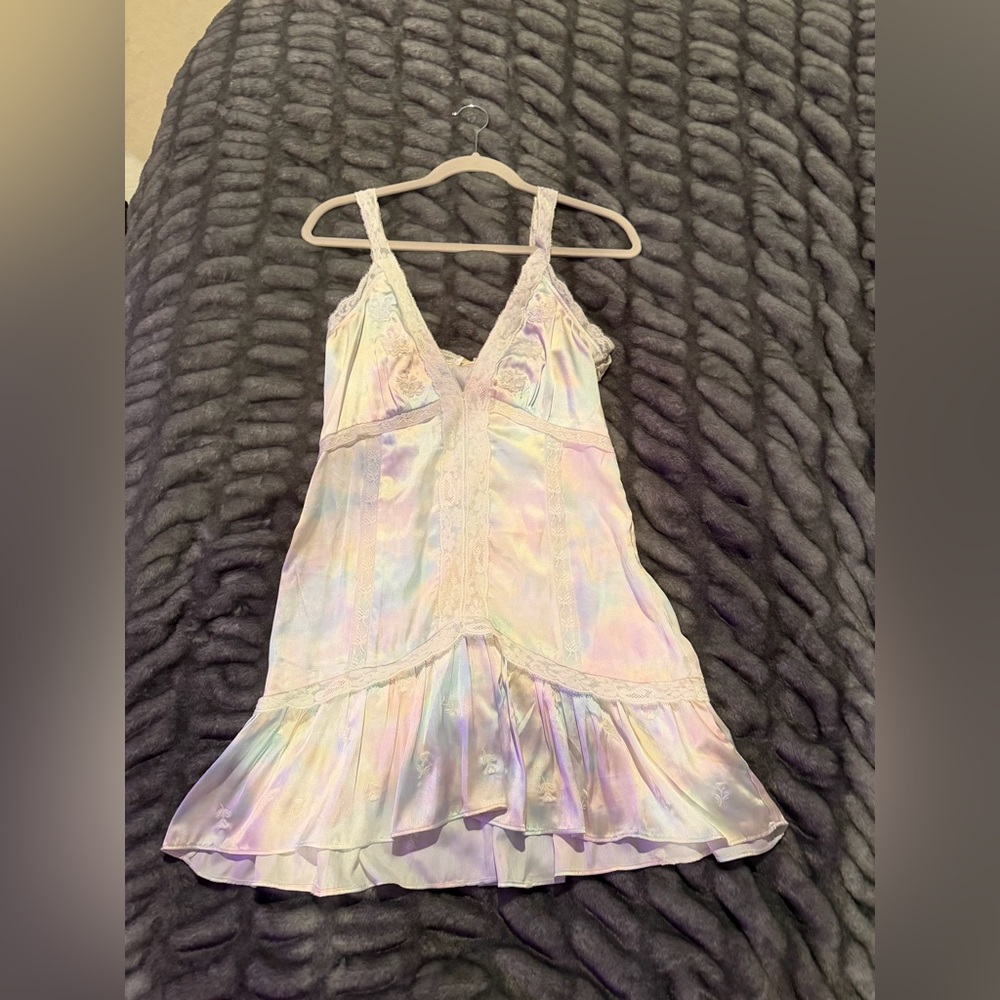 NWT Love Shack Fancy Navie Mini Dress Fairytale tie dye, Size 8 - Picture 5 of 10
